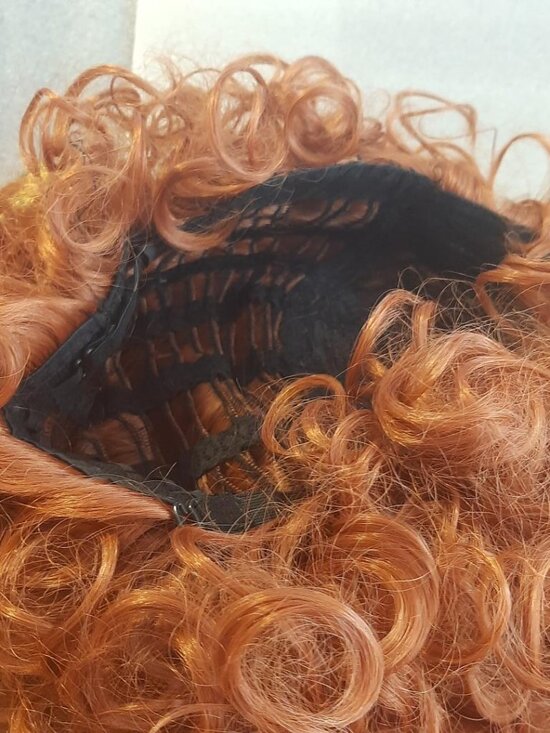 NEW ! Women Short Hair 14 inch Curly Wig Dark Blonde